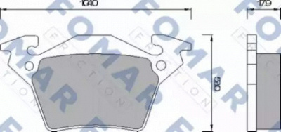 FOMAR FRICTION fo678781 -  Комплект тормозных колодок, дисковый тормоз